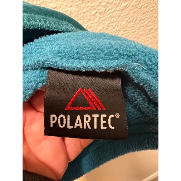 Cabelas Womens Polartec Fleece Vest Teal Zip-Up Sleeveless Jacket Regular Fit - Picture 4 of 6